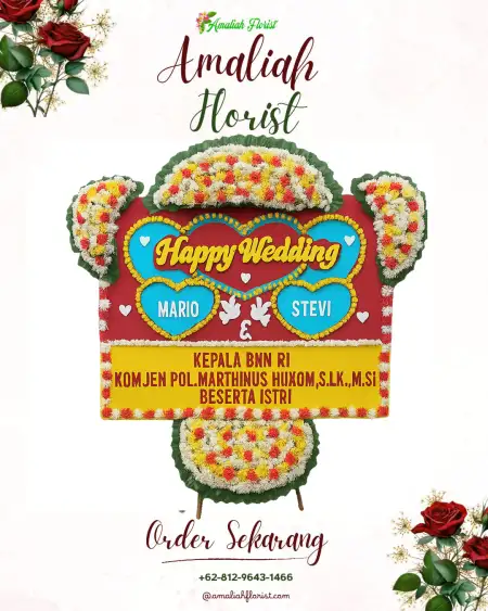 Papan Bunga Pernikahan Jampang Kulon